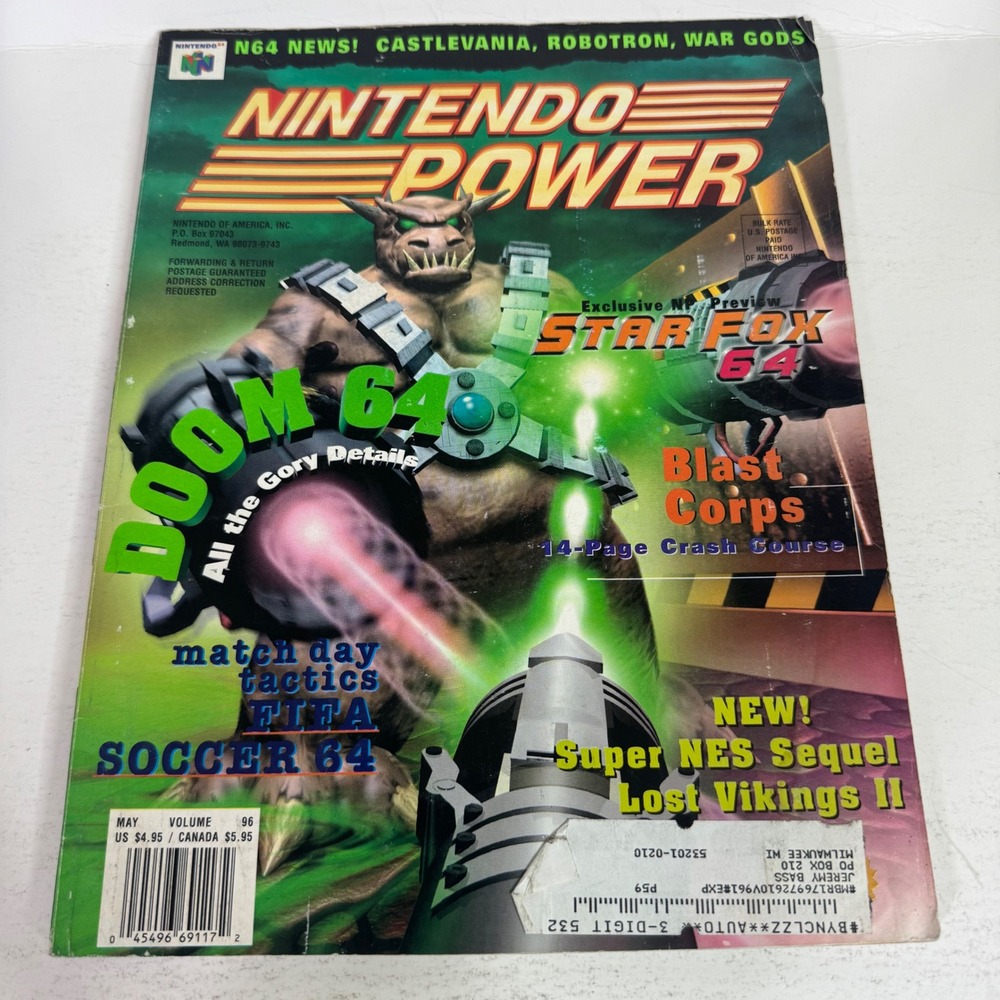 Nintendo Power Magazine Volume 96 May 1997 Doom 64 Star Fox 64 N64 Retro Gaming